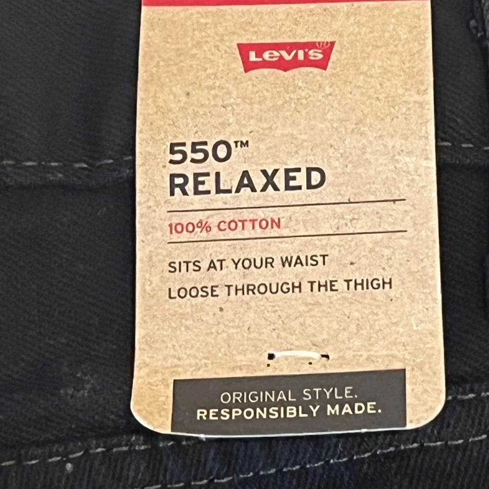 NWT Levi's 550‎ Relaxed Fit Jeans Mens 40x36 Black